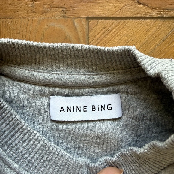 Anine Bing Heather Gray Sweatshirt - Picture 2 of 3